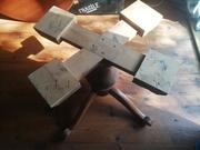 Table ronde bois avec rallonge