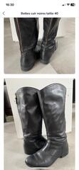 bottes noirs cuir femme taille 40