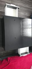 Table de salon noire bois et verre