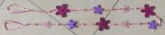 Guirlande fleurs mauve violet en feutrine enfant 140 cm