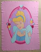 Plaid polaire rose Cendrillon Disney 160 x 120 cm