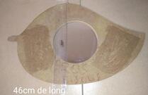 Miroir incassable à personnaliser en forme de feuille