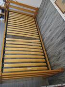 Tour de lit en bois avec sommier