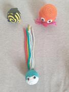 3 "personnages boules" en tricotin