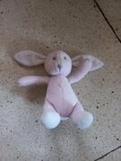 Peluche lapin rose et grise