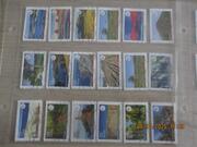 18 timbres oblitérés France "sites touristiques"
