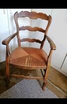 fauteuil bois et osier