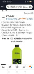 oxydant crème à mélanger avec la coloration