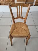 chaise en bois et paille