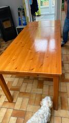 table rectangulaire 1,40sur 80 +une rallonge de 50