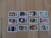 Série 12 timbres Chefs d'œuvre de l'art 2022