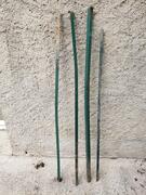 4 poteaux acier vert
