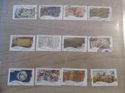 Série 12 timbres oblitérés "Objets d'art"