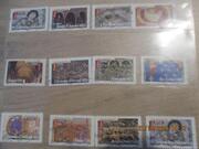 Série 12 timbres oblitérés "églises romanes de France"