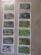 Série 12 timbres oblitérés France "Légumes"