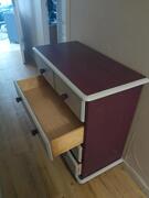 commode en bois peinte