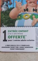 Entrée gratuite Parc Asterix
