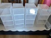 boites de rangement pour chaussures, en plastique empilables et pliables