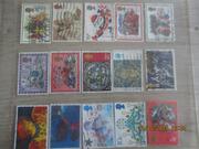 15 timbres oblitérés Grand-Bretagne - Noël