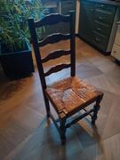lot de 8 chaises en bois avec paillage