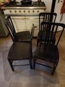 lot de 4 chaises en bois peint