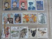 15 timbres oblitérés de Grande-Bretagne