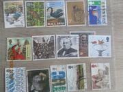 15 timbres oblitérés de Grande-Bretagne