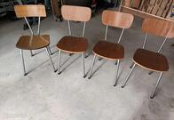 4 chaises vintage en formica