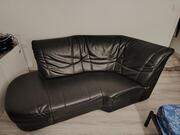 Bout canapé d'angle en sky noir