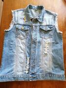 Veste en jean sans manche / Taille XL