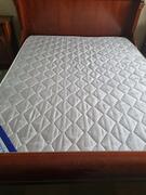 Lit style Louis Philippe avec sommier tapissier et matelas 140 cm