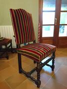 6 chaises bois et velours