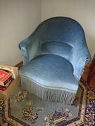 fauteuil velours blei