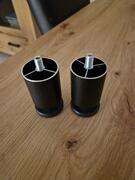 pieds métalliques réglables