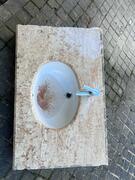 plan marbre + vasque + mitigeur