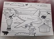 Carte postale de collection Air France / Afrique "à colorier"