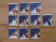 Timbres Drapeaux UE Belgique