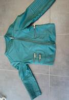 Veste en simili cuir vert 4 ans