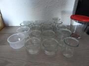 lot petites pot en verre