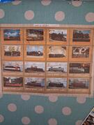 planche timbres TRAINS QIWAIN