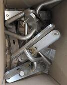 5 paires de poignéees de porte inox