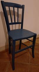 2 chaises bois peintes H86 L38 P43