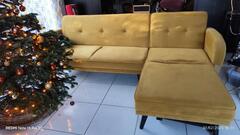 canapé en L transformable en lit d'appoint