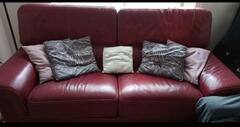 canapé bordeaux, 3/4 places