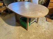 table ronde pin massif avec allonge