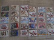 30 timbres de Noël oblitérés - Grande-Bretagne