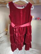 robe fille velours rouge 6-7 ans