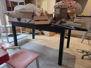 table en bois + rallonges