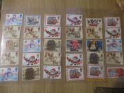 30 timbres oblitérés Grande-Bretagne Noël