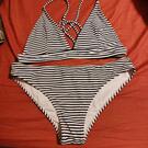 maillot blanc bleu S